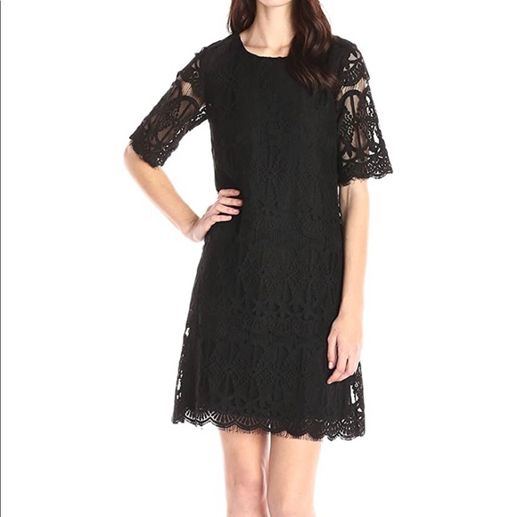 Black Lace Shift Dress - Picture 5 of 5